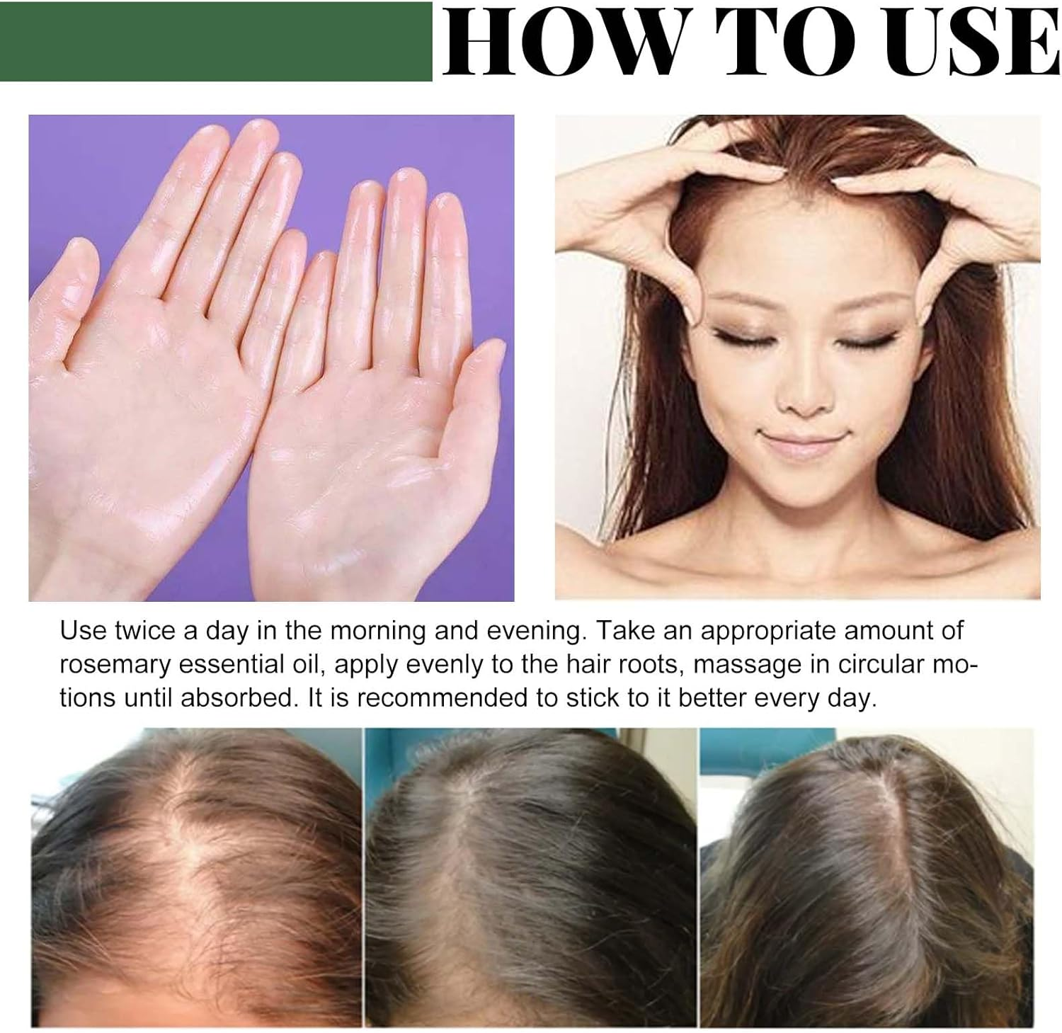 Rosemary Oil Capsules Hair Growth Treatment with Jojoba and Coconut Extract for Thicker Stronger Hair Non-Greasy Essential Oil for Scalp Care and Hair Loss Control Suitable for All Hair Types image number 4