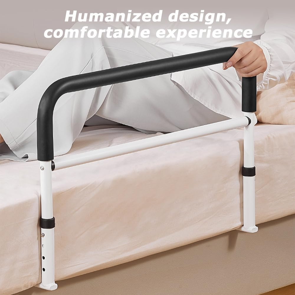 4 Height Adjustable Bedside Handrail, Bedside Assist Grab Bars, Bedside Safety Bed Rail Rack, Portable Bed Assist Rail, Grab Bar for Disabled, Senior, Elderly, People in Need image number 6