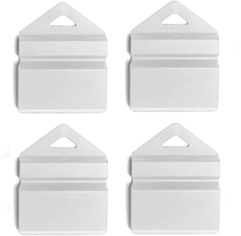 White Clip It on Clips License Plate Holder - Licence Clip for Cars,Automobile License Plate Installation Kit，4Clips image number 1