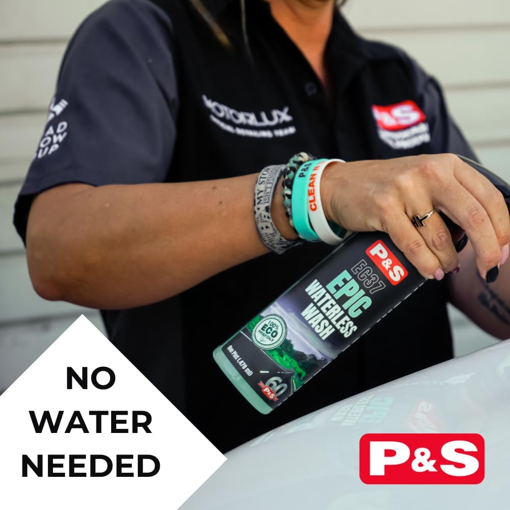 P&S Professional Detail Products - Epic Waterless Wash - Lubricants and Cleaning Agents Carefully Remove Soil without Water; Polymer Gloss Intensifier; Safe on Paint, Metal, & Glass (1 Pint) image number 6