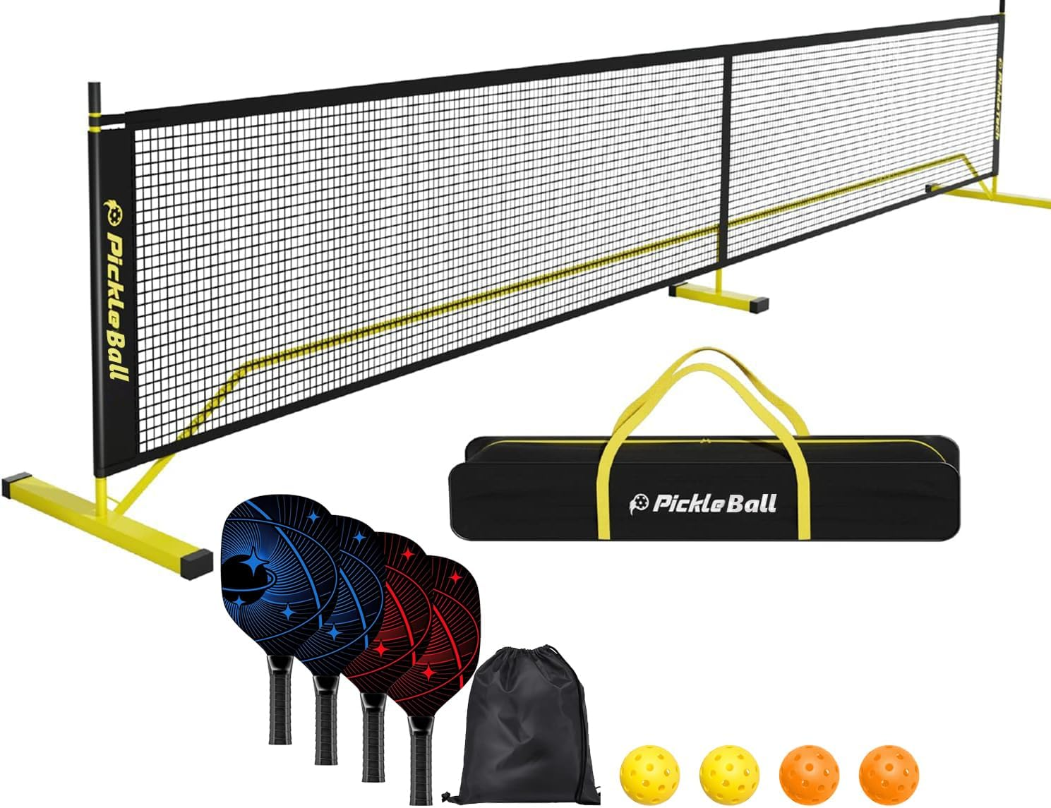 Portable Pickleball Net - 6.71M USAPA Regulation Size, Applies to Indoor & Outdoor & Driveway, Pickle Ball Net System with Carrying Bag image number 1