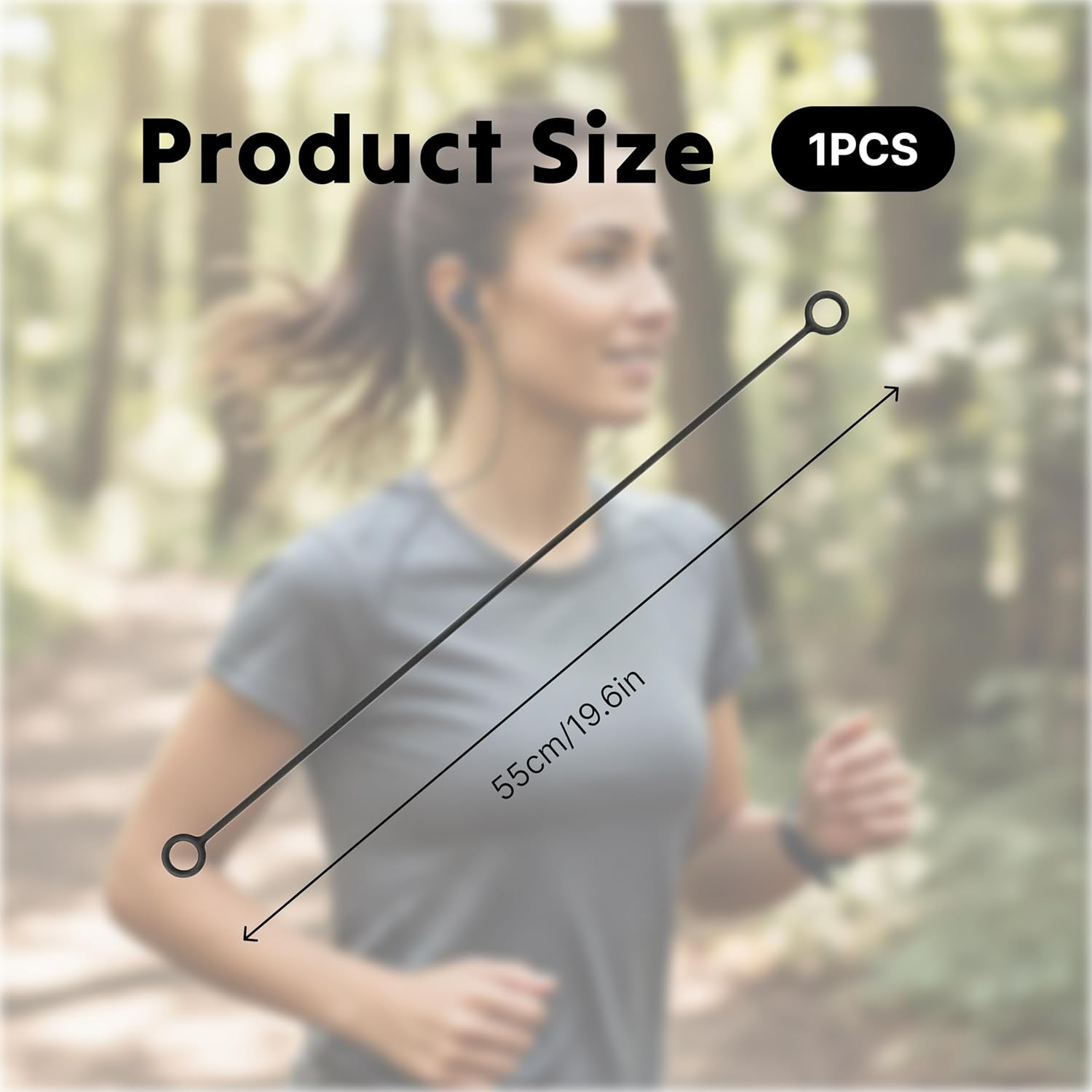 Earplug Lanyard, Flexible and Durable Silicone Cord for Safe and Convenient Holding of Earplugs, Earphones & Earbuds, Compatible with Loop Quiet/Engage/Experience and Vibes (Black)