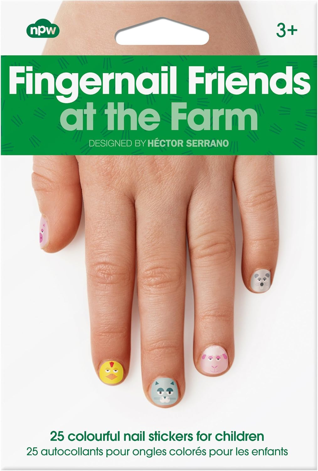 NPW-USA Scratch & Sniff Fruits Fingernail Friends Nail Stickers (25 Count)