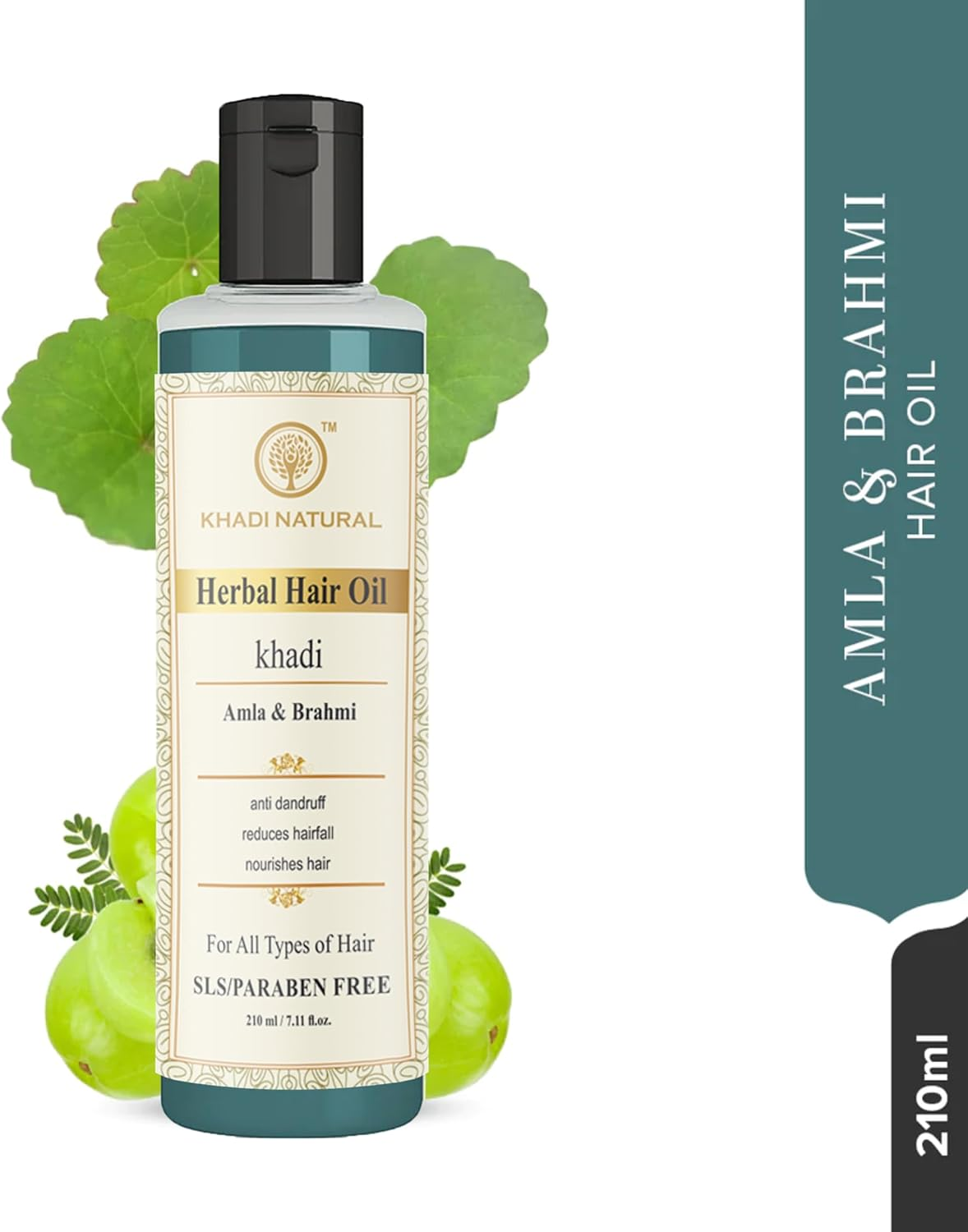 Khadi Organic Khadi Natural Herbal Amla Hair Oil 210Ml - Nourishing Ayurvedic Oil for Strong and Shiny Hair (Amla) image number 3