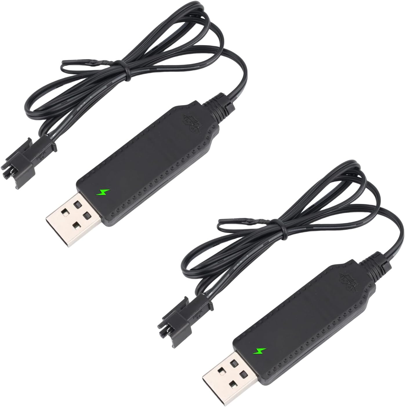 2Pcs Charger for Bubble Machine Gun, 3.7V SM-2P USB Cable with Indicator Light Compatible with Bubble Bazooka Machine Gun and Bunch O Bubbles image number 1