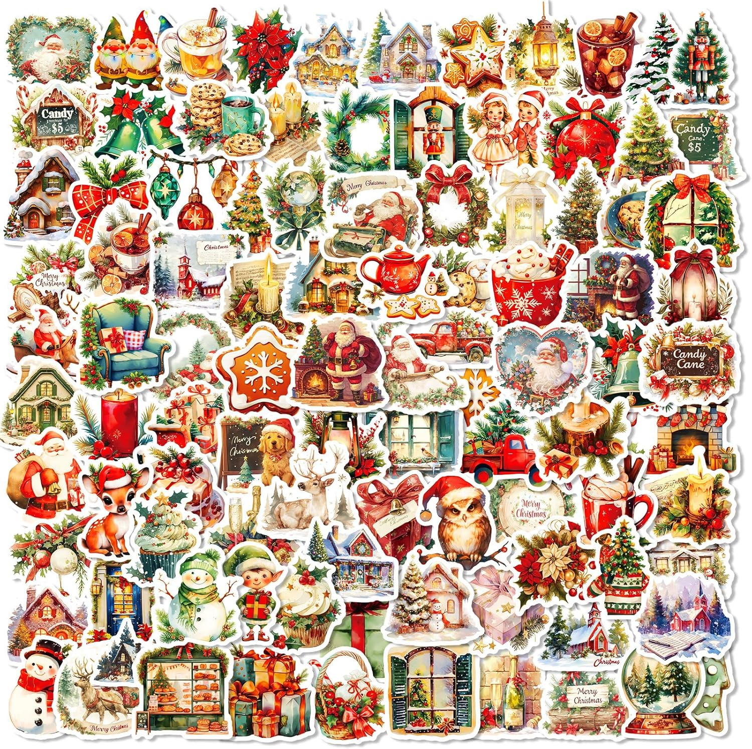 120 Pcs Vintage Aesthetic Scrapbook Stickers | Waterproof Vinyl Stickers for Journals, Planners & Water Bottles | Scrapbooking Supplies for DIY Crafts, Junk Diary | Teens & Adults Decoration