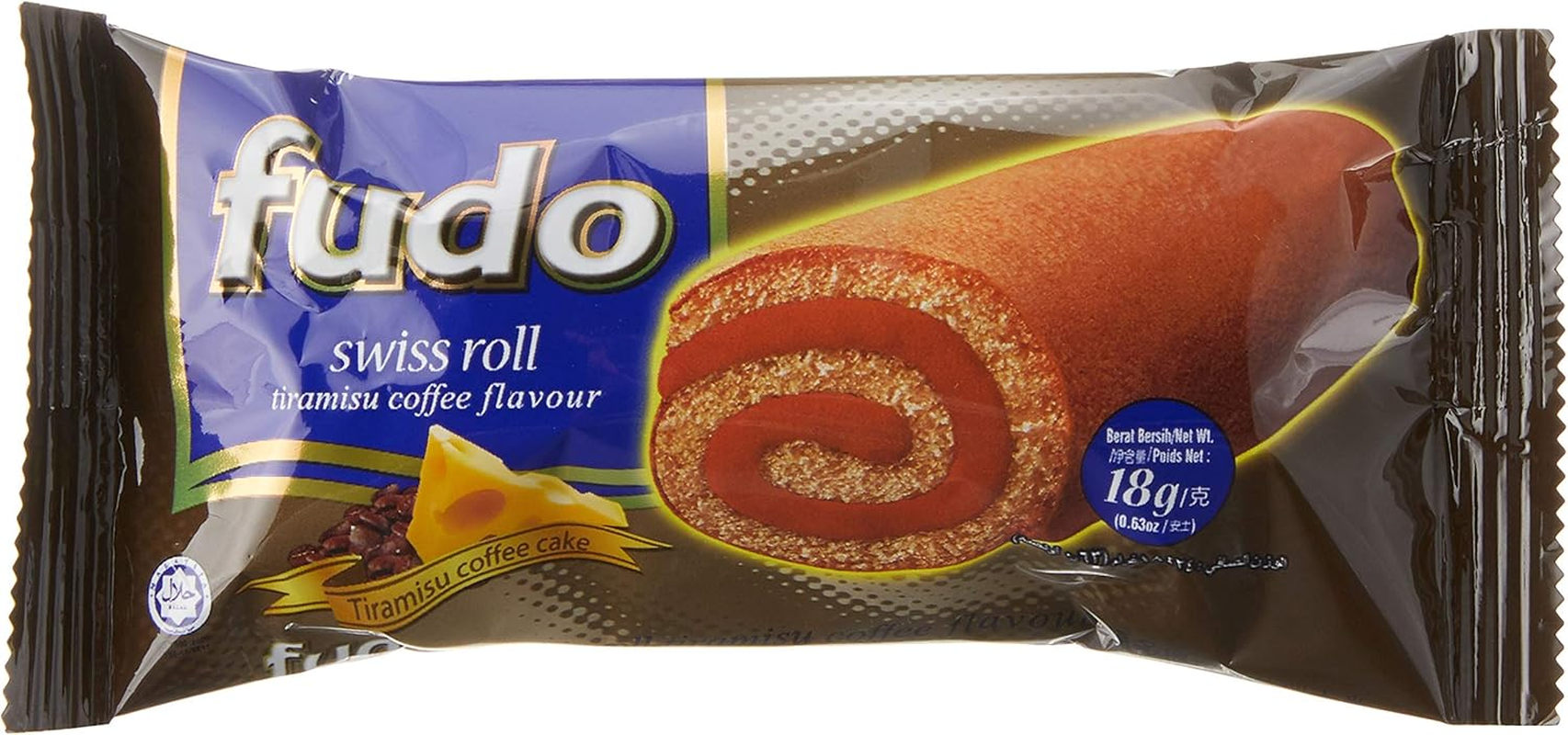 Oriental Fudo Swiss Roll Tiramisu Coffee Flavour, 24 X 18G