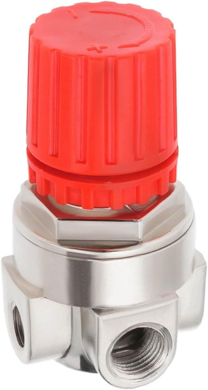 Be in Your Mind 1Pc 1/4 Inch Compressor Pressure Regulator 4 Holes Pressure Reducer AB-9051116 Compatible with Stanley Bostitch Compatible with Husky(Three Large Holes and One Small Hole) image number 4