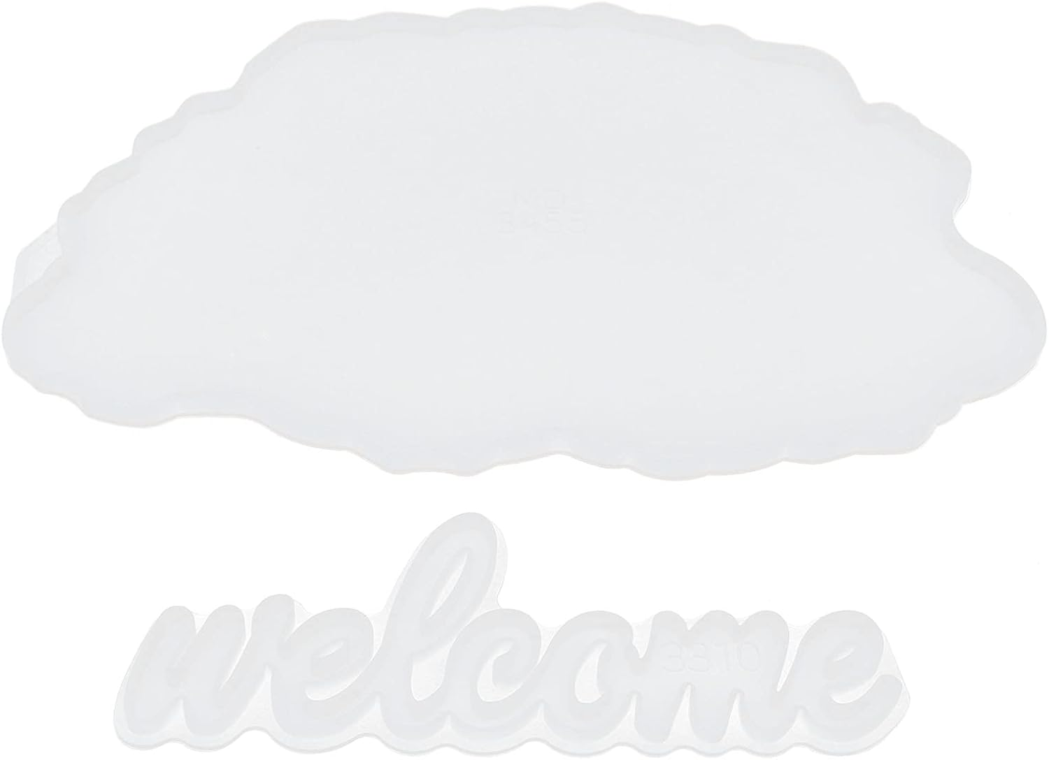 2Pcs Welcome Resin Molds Resin Moulds Resin Casting Mold for Home Desk Table Room Decor Wall Art image number 2