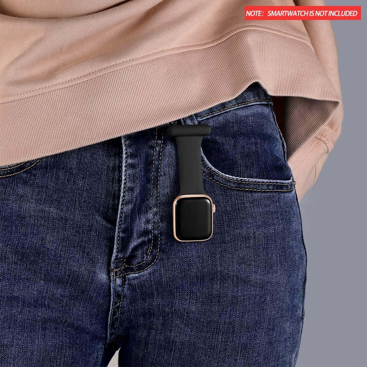 (2 Pack) ZANZER Fob for Apple Watch Series 9/8/7 Band 42Mm 44Mm 45Mm Nurses Midwives Doctors Healthcare Paramedics,Silicone Pin Fob for Iwatch Series 8/7/6/SE2/SE/5/4/3/2/1 image number 5