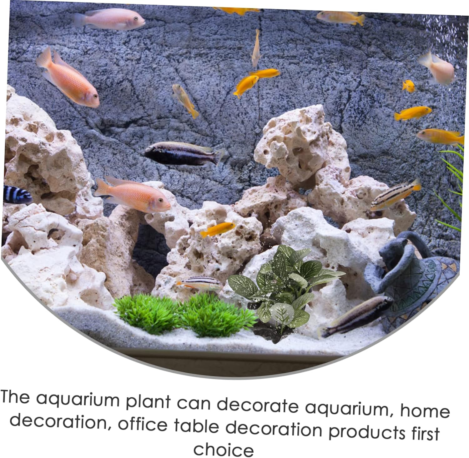BESPORTBLE Delicate Artificial Aquarium Plant Compact Decorative Fake Greenery for Fish Tank Safe Plastic Aquarium Decor with Fine Workmanship Natural Style for Home and Pet Tanks image number 3