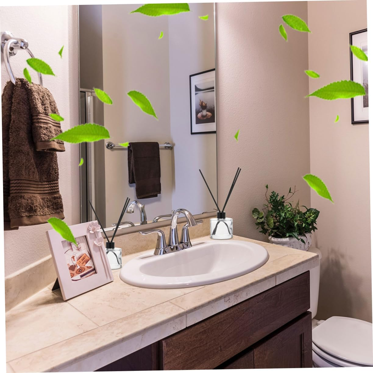 Alipis 50Ml Square Glass Perfume Diffuser Bottle Set Black 16Cm Reeds, Refillable Essential Oil Aromatherapy Diffuser for Home and Desktop Decoration image number 6