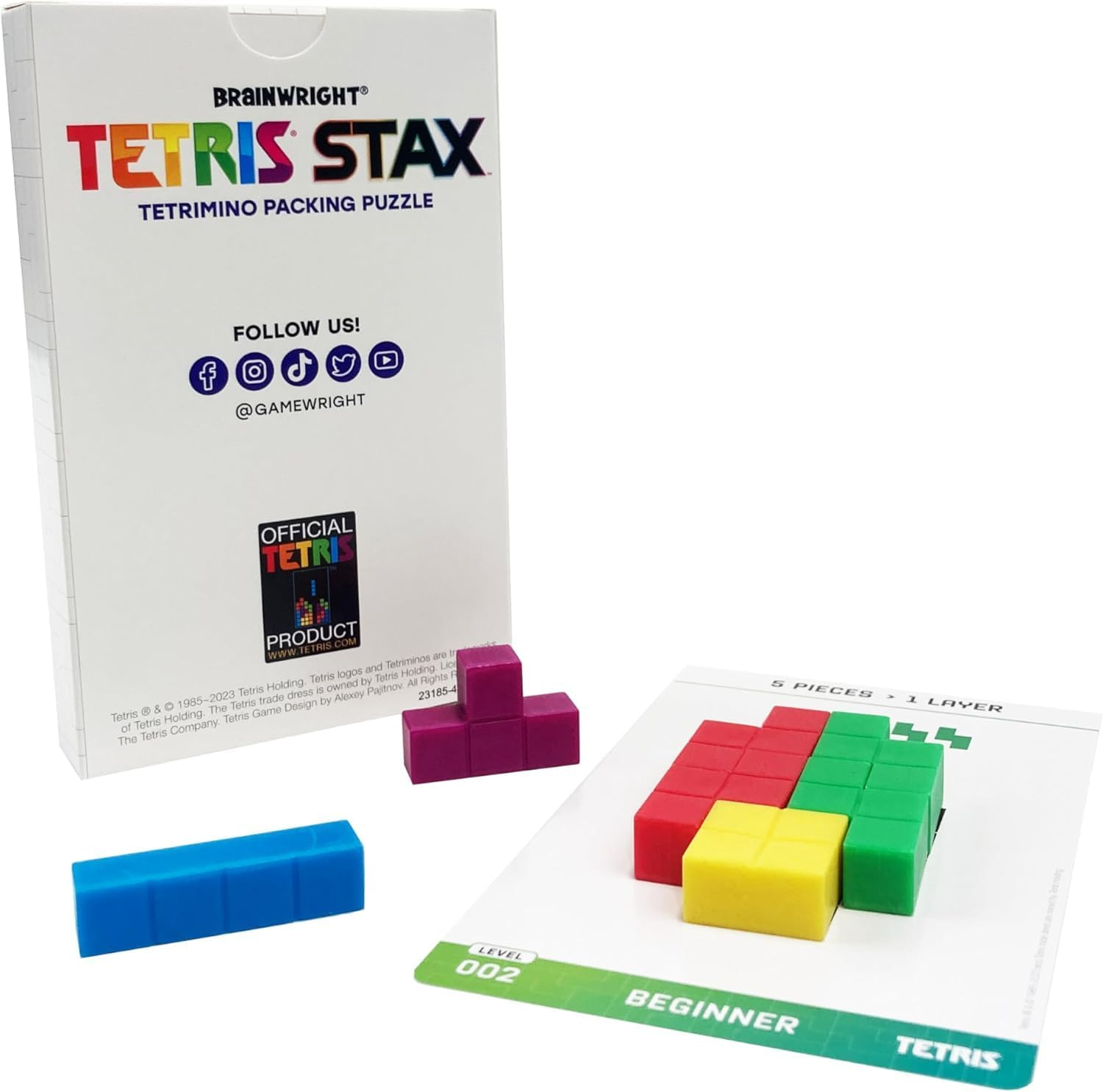 Brainwright Tetris STAX Tetromino Packing Puzzle Game image number 3