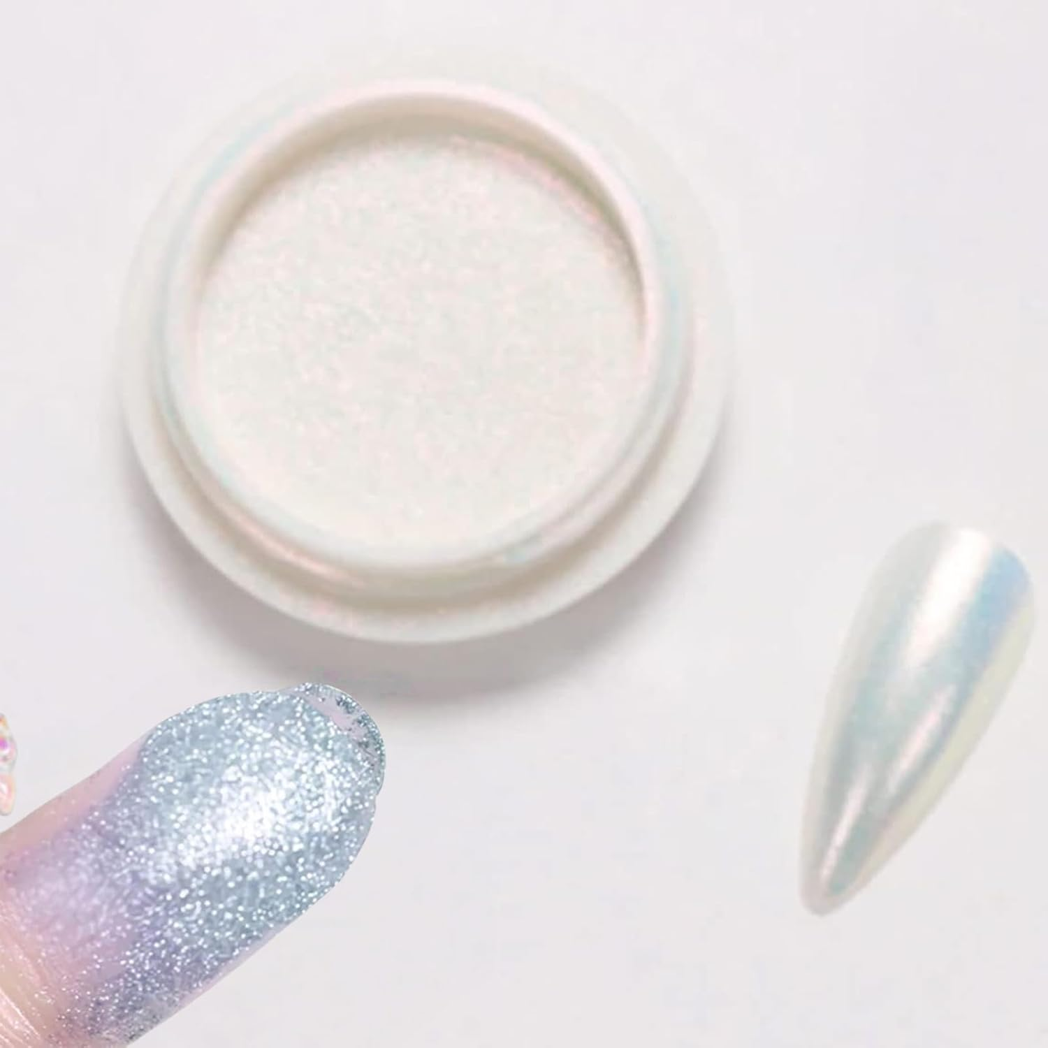 Rylaxzon Chrome Nail Powder - Nail Chrome Art Decoration for Women with Mirror Effect and Iridescent Glitter