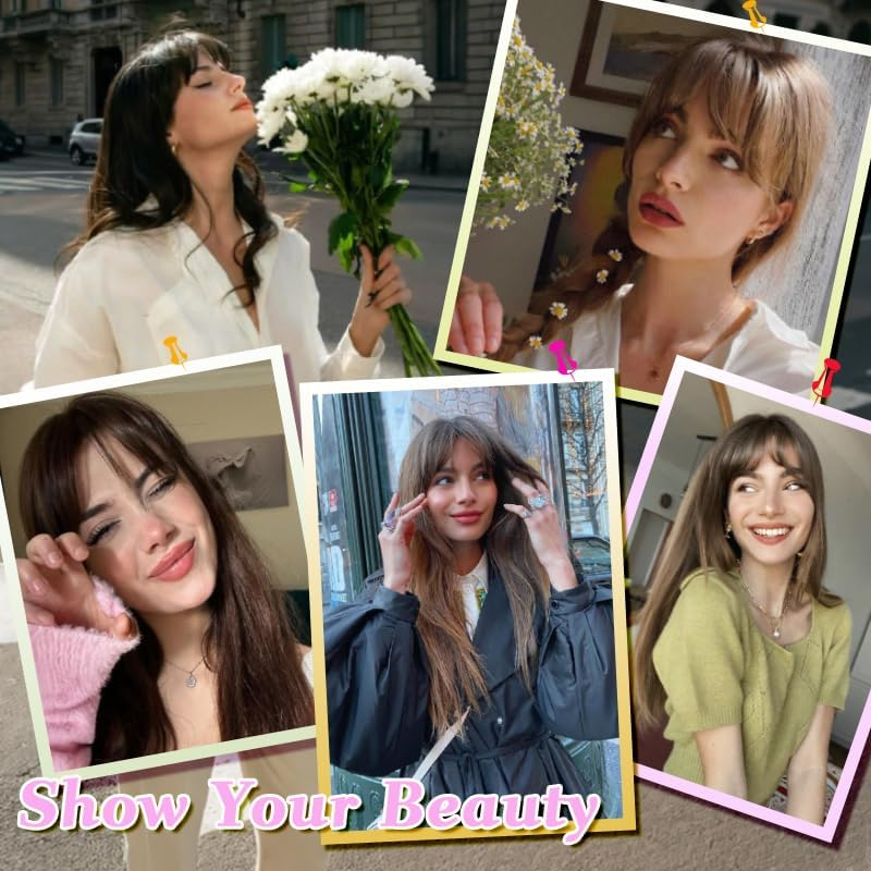 Nexyshe Hair Topper 18 Inch Hair Toppers for Thinning Hair Natural Straight Hair Pieces with Bangs Fake Hair for Ladies with 4''X5'' Base Size