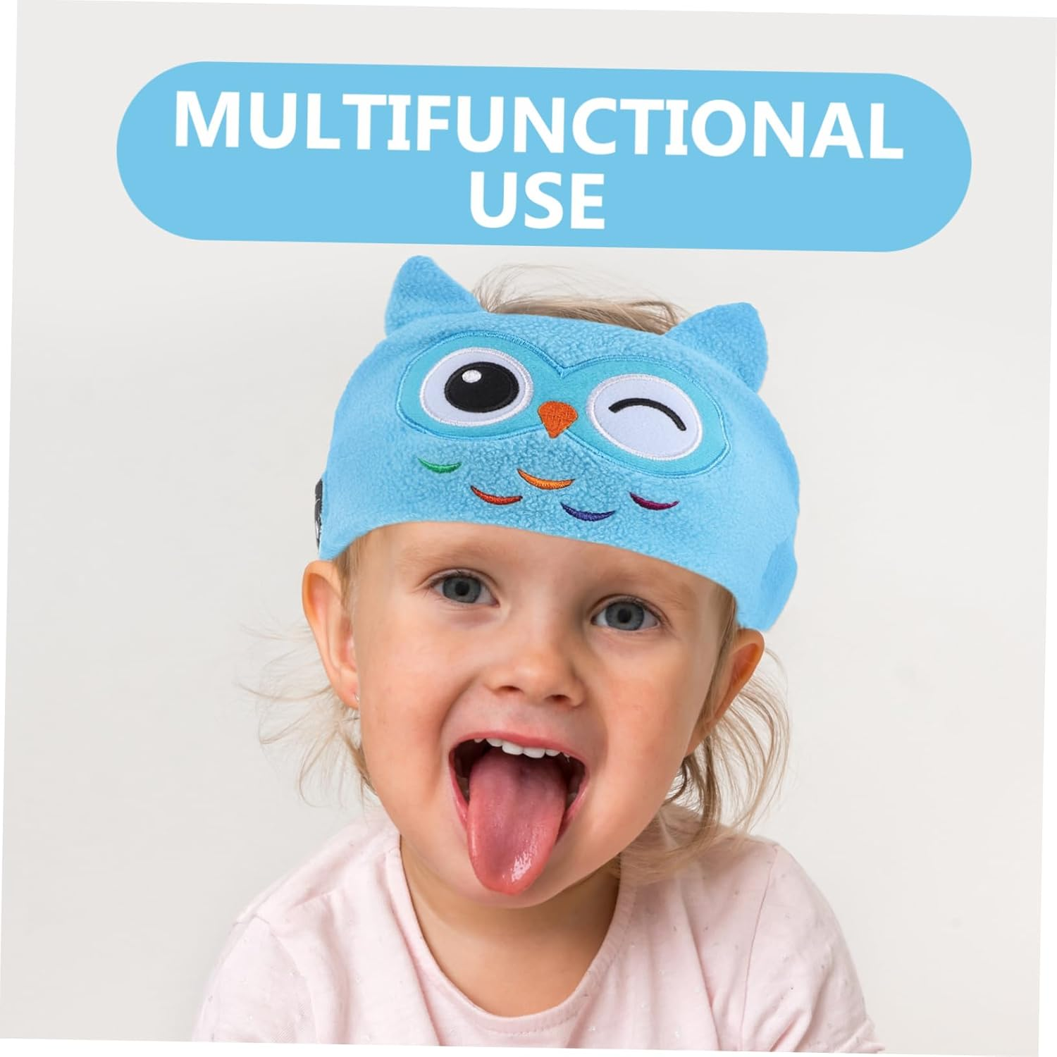 HOLIDYOYO Wireless Kids Headband Headphones Volume Limiter, Soft Skin-Friendly for Toddlers and Infants, Safe Music Earphones Owl Design for Travel and Sleep image number 6