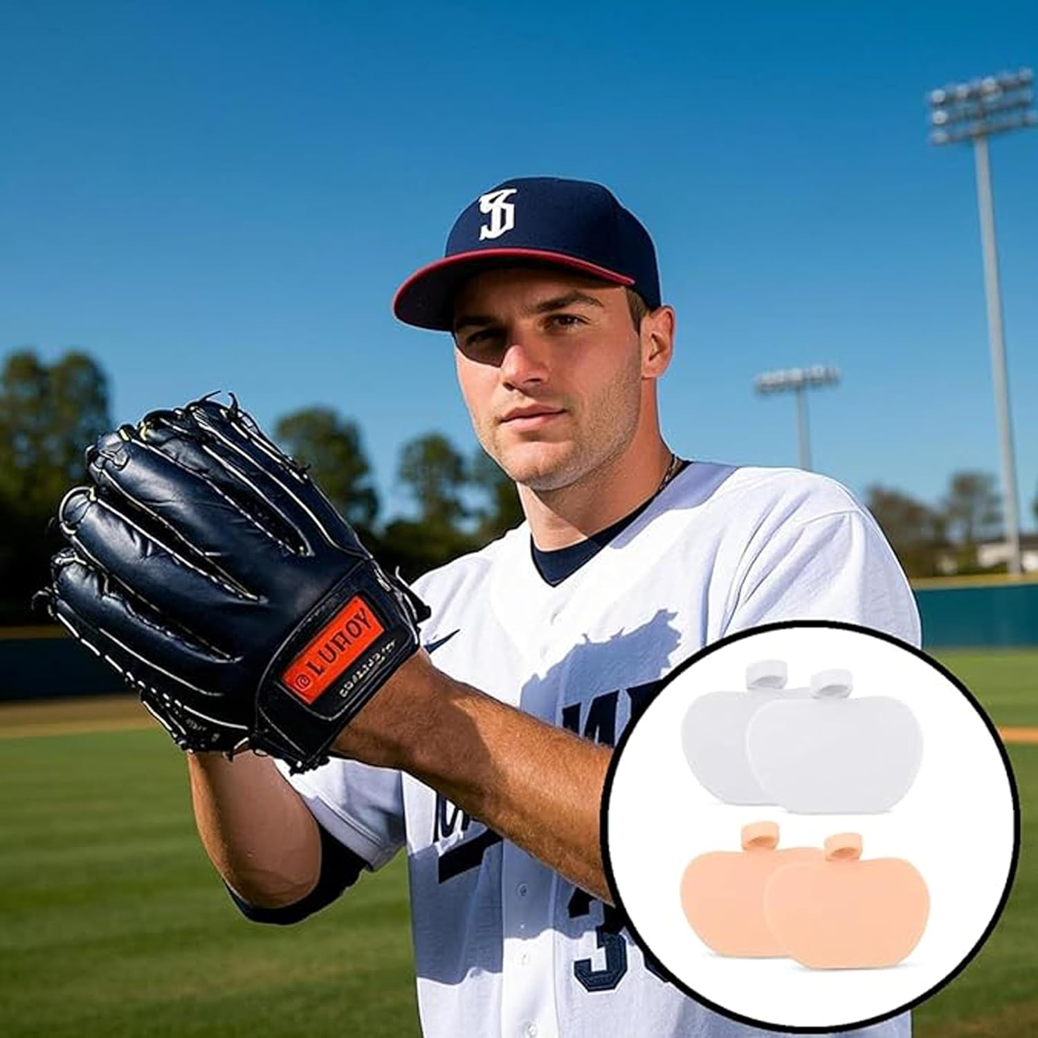 4 PCS Professional Baseball Hand Guard Pads,Palm Pads & Thumb Guards for Catchers,Shock Stop Pads for Baseball & Softball Players - Durable Protection & Comfort for Enhanced Performance image number 1