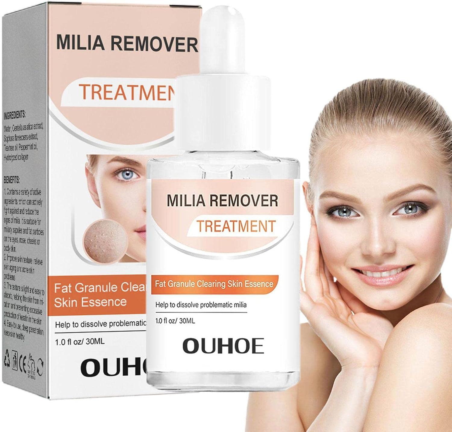 Milia Remover - 30Ml Gentle and Safe Milia Remover for Fat Granule Clearing - Milia Spot Skin Care Product Helps Dissolve and Reduce Milia, Works Face And image number 2