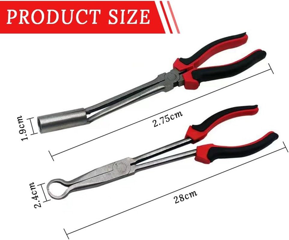 Set of 2 Car Spark Plug Removal Plier Tool,Cylinder Wire Splitter,Non-Slip Grip & Extended Reach Design,Spark Plug Pliers,For Cars/Trucks/Motorcycles(Red)