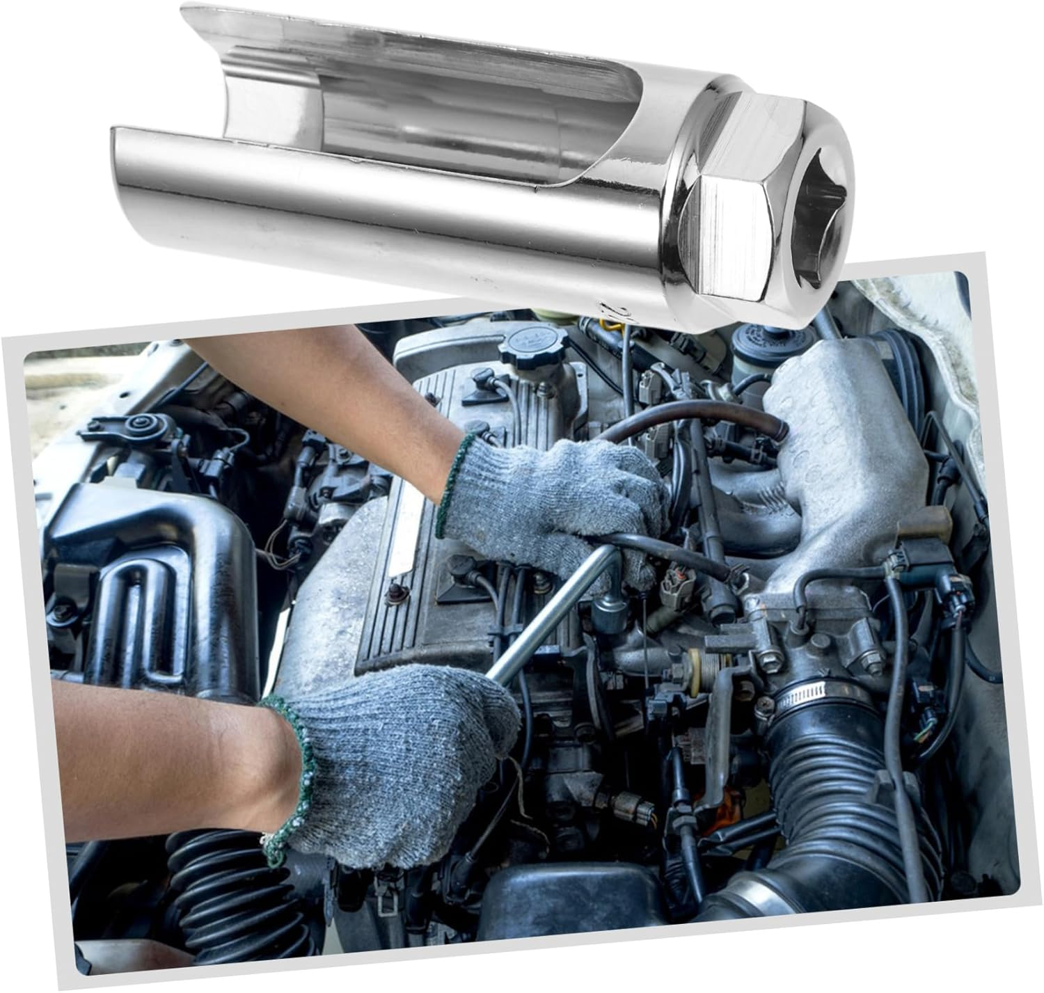 Homoyoyo O2 Sensor Socket 1/2 Inch Drive Removal Tool 9Cm Length Automotive Installation and Removal Socket for Car and Truck Repair image number 1