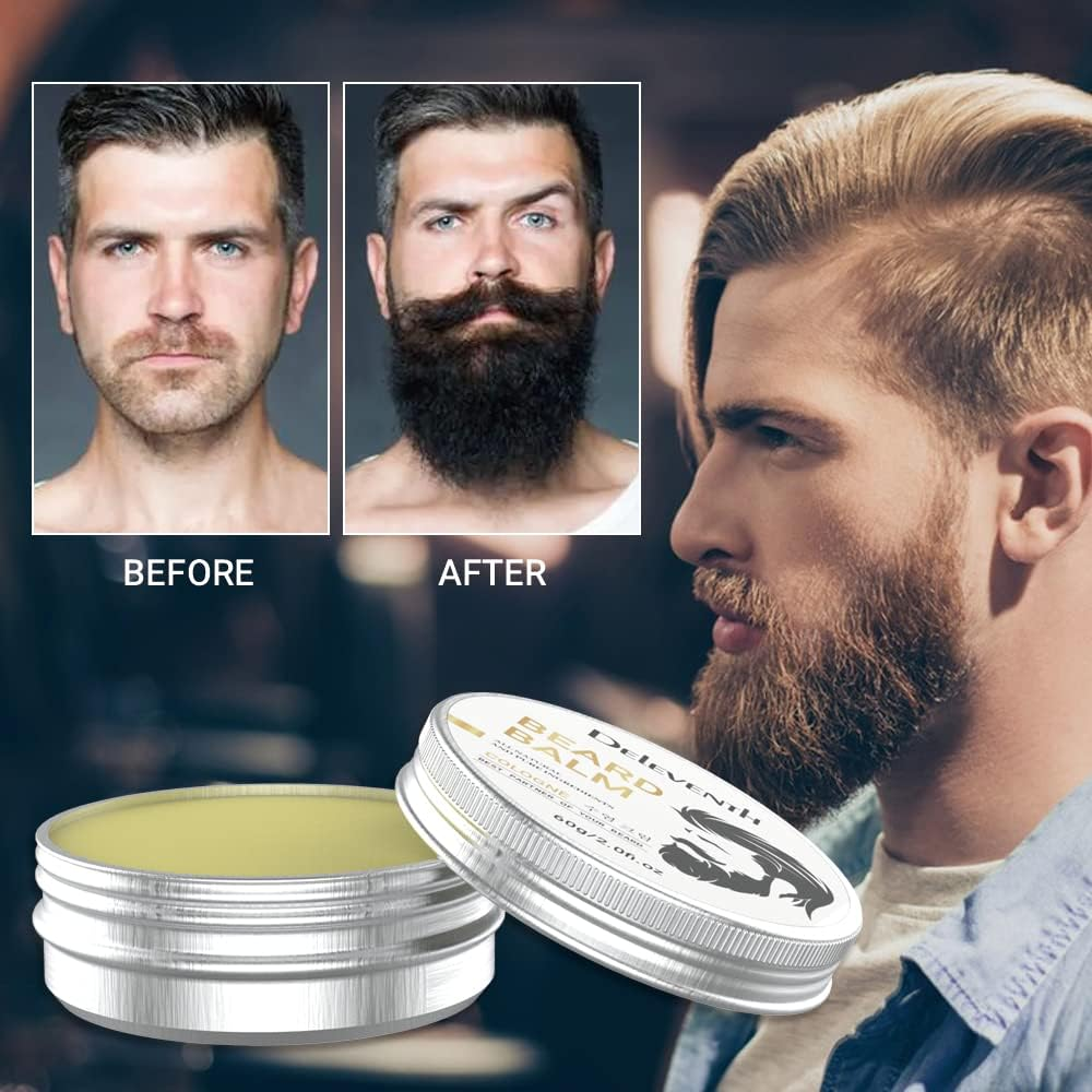 Deleventh Korean Brand Beard Balm 60G / Vitamin E with Natural Oils and Waxes, Soften, Strengthen and Protect for Healthy, Nourishing Beard, Hydrate, Soften & Protect Your Facial Hair (Cologne) image number 3