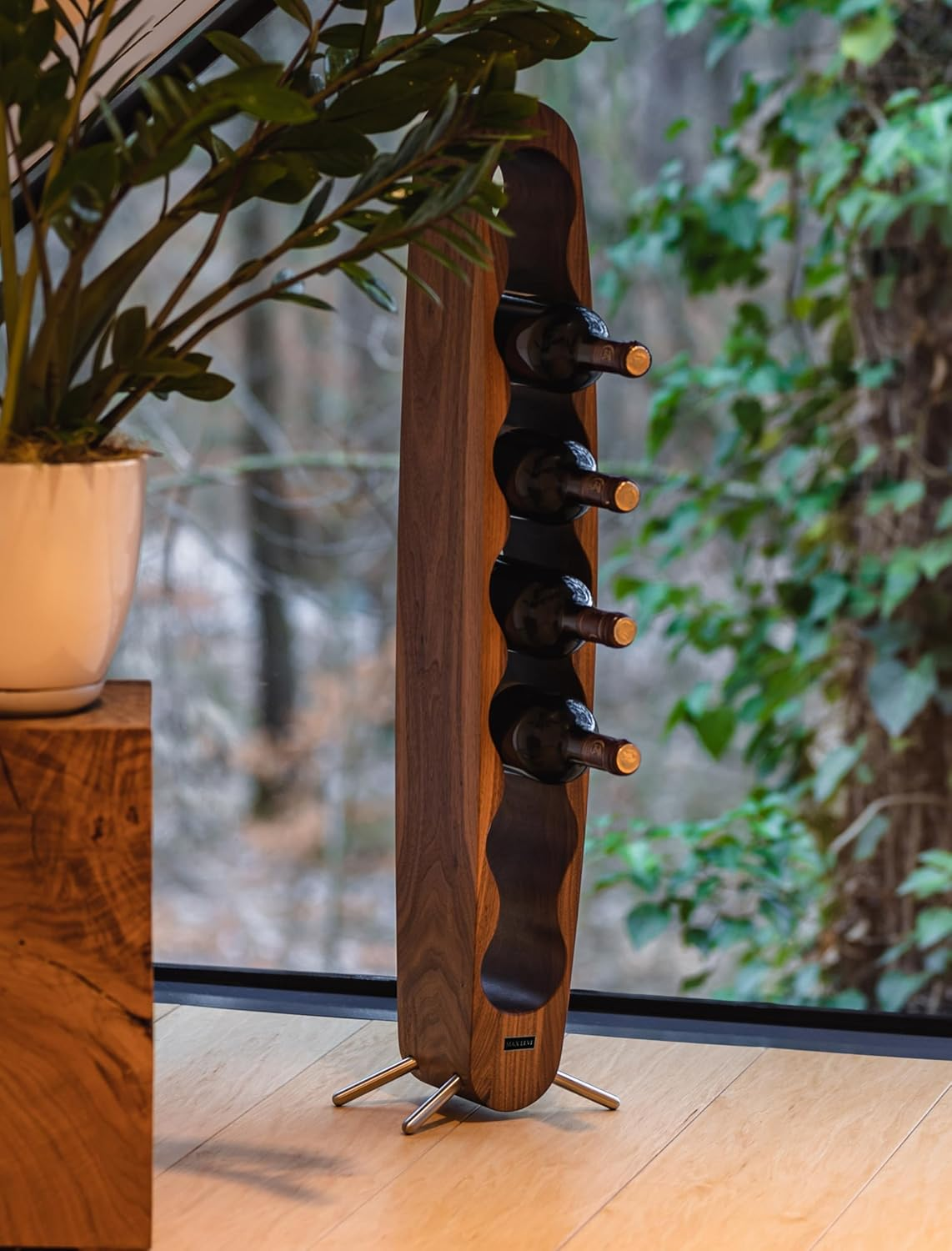 Max Levi&reg; Provence American Walnut - Wine Rack (Silver Legs) image number 5