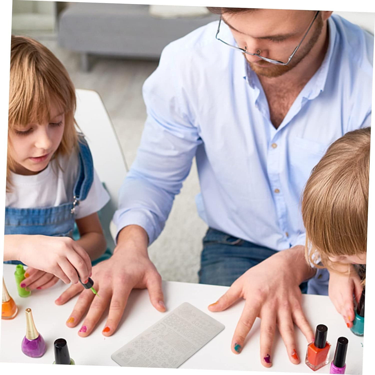 MUCKLILY 5Pcs Christmas Nail DIY Stamping Molds Durable Manicure Printing Plates Compact for Unique Holiday Nail Art Designs Women image number 4