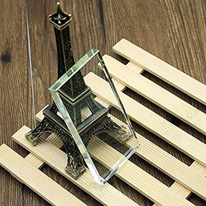 Pro Nail Art Painting Color Toning Glass Board Makeup Palette Eyelash Extension Adhesive Glue Pallet with Stand (2 X 4 Inch) image number 2