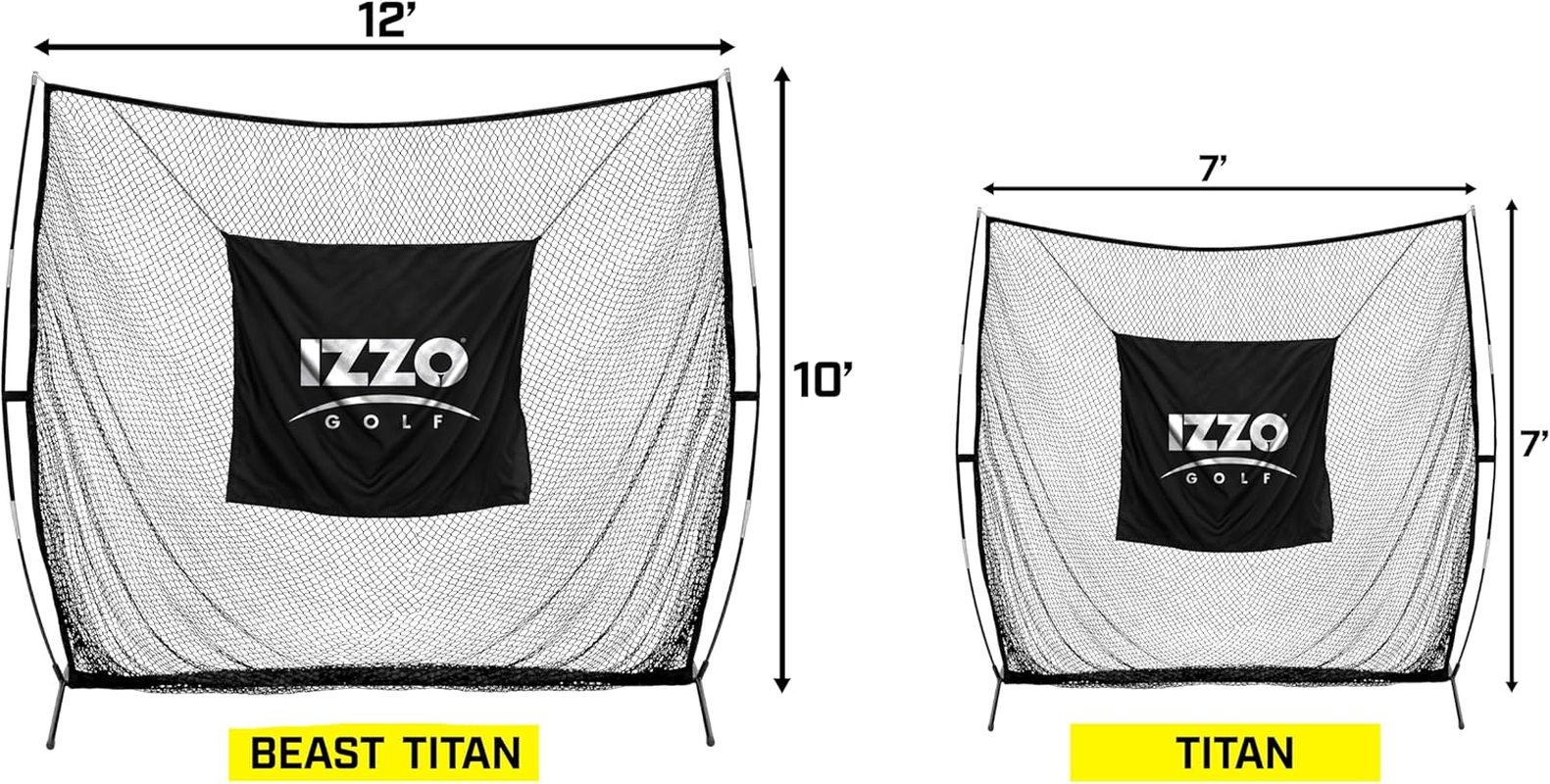 Izzo Golf Titan Golf Hitting Net - Practice Golf Hitting Net for Home or Backyard