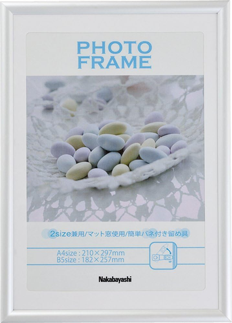 Nakabayashi Resin (PVC) Photo Frame, A4/B5, White, F-TPS-401-W image number 6