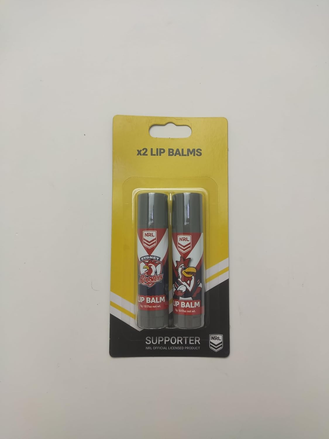 NRL Sydney Roosters Lip Balm (Pack of 2)
