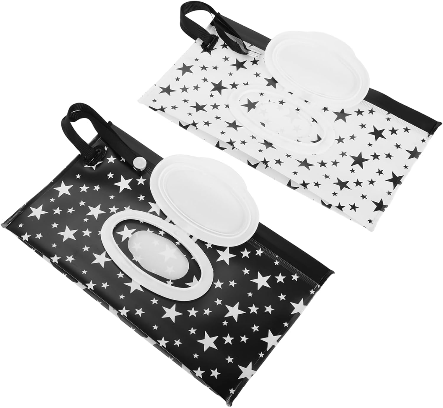 2Pcs Portable Wipes Container Refillable Wipe Pouch Travel Bag Car Bedside Tissue Dispenser Holder Case image number 3