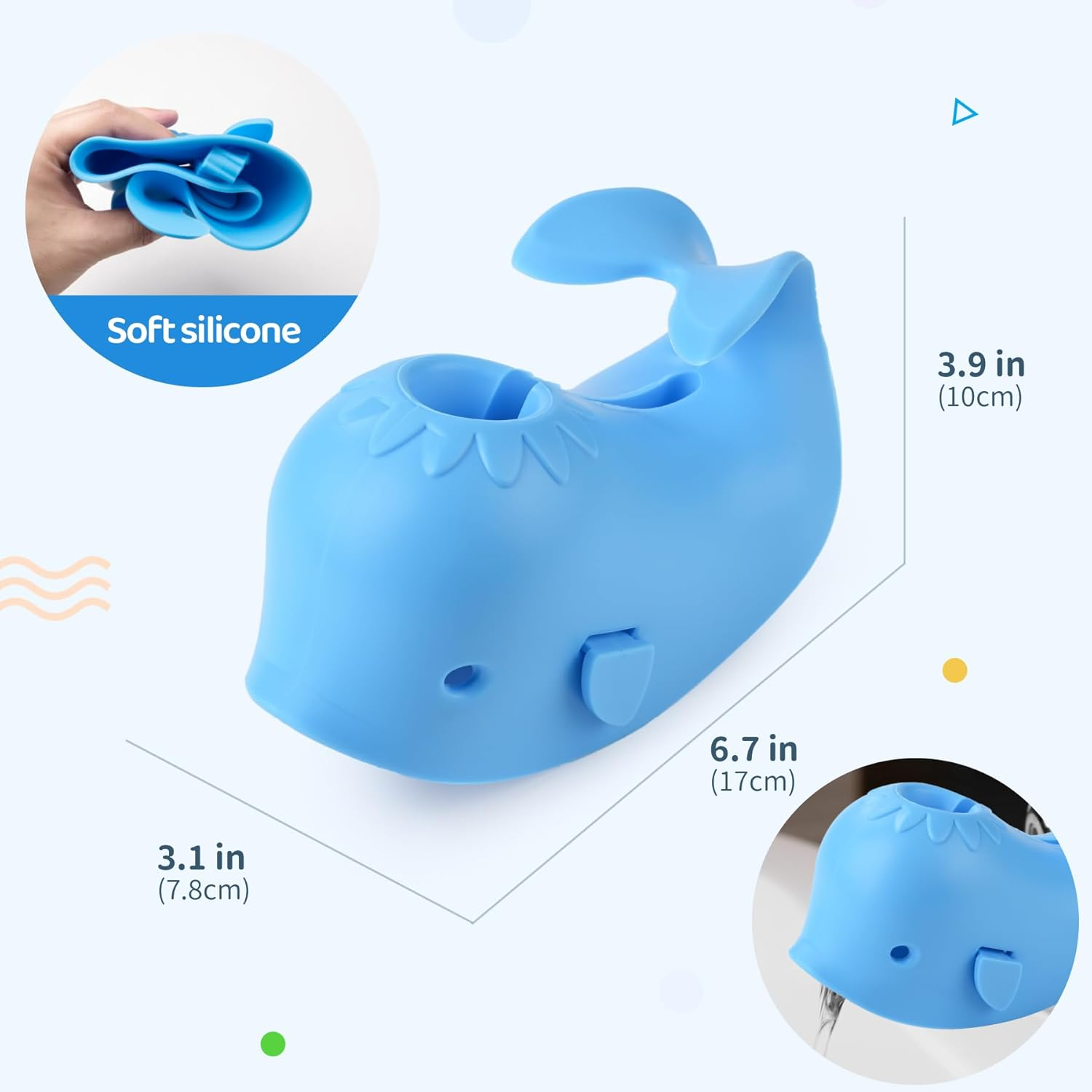 Bath Faucet Cover for Kids，Bath Spout Cover for Baby Are Suitable for Most Bathtub Faucet,Spout Cover Bathroom Tub Adds Fun to Your Baby in the Shower.(Blue)