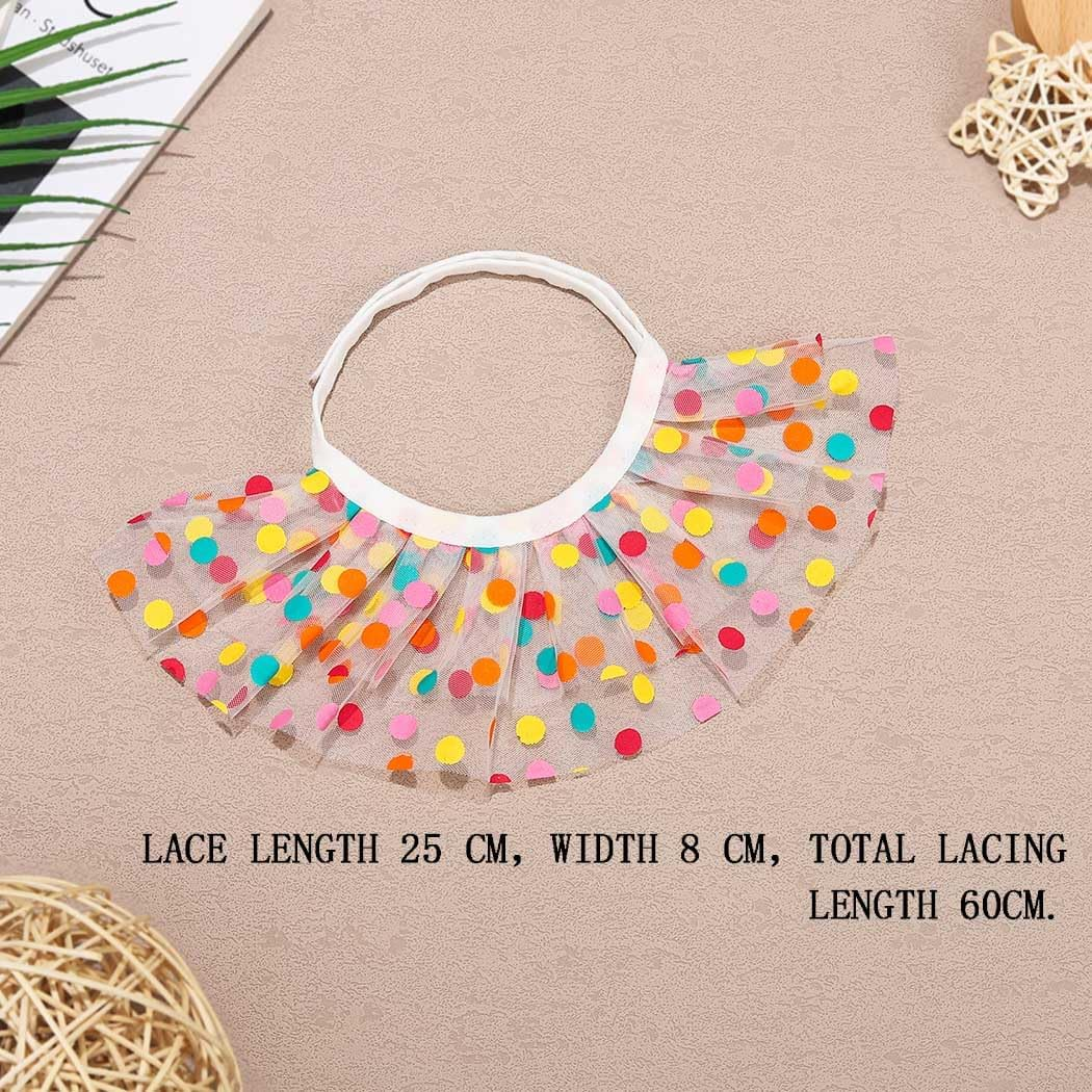 Jovono Cute Dog Cat Bandana Princess Costume Lace Colorful Triangle Bibs Accessories for Small Medium Cats