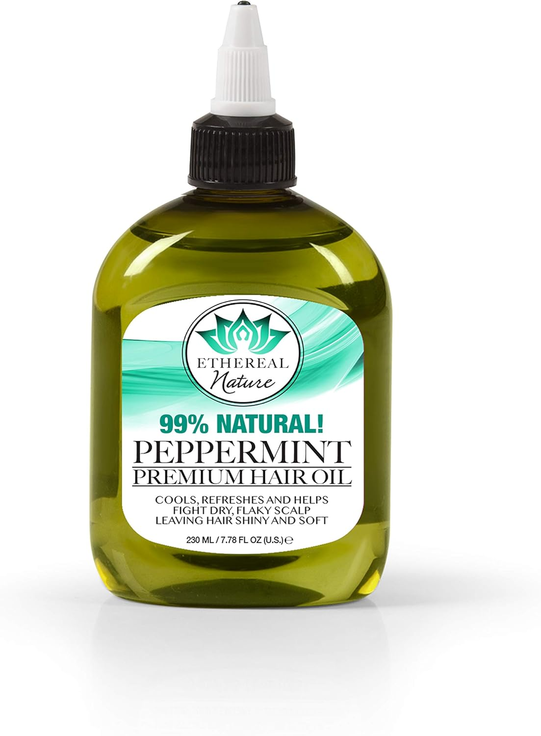 Ethereal Nature 99% Natural Hair Oil Blend with Peppermint, Green, 7.78 Oz image number 1