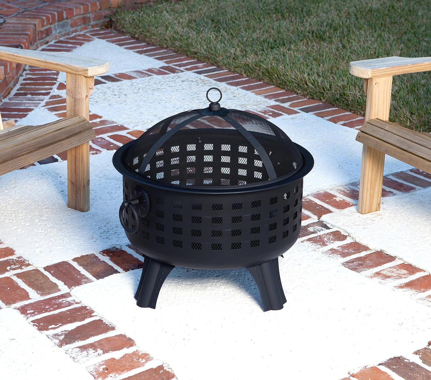 Amazon Basics 61Cm Steel round Lattice Fire Pit image number 6