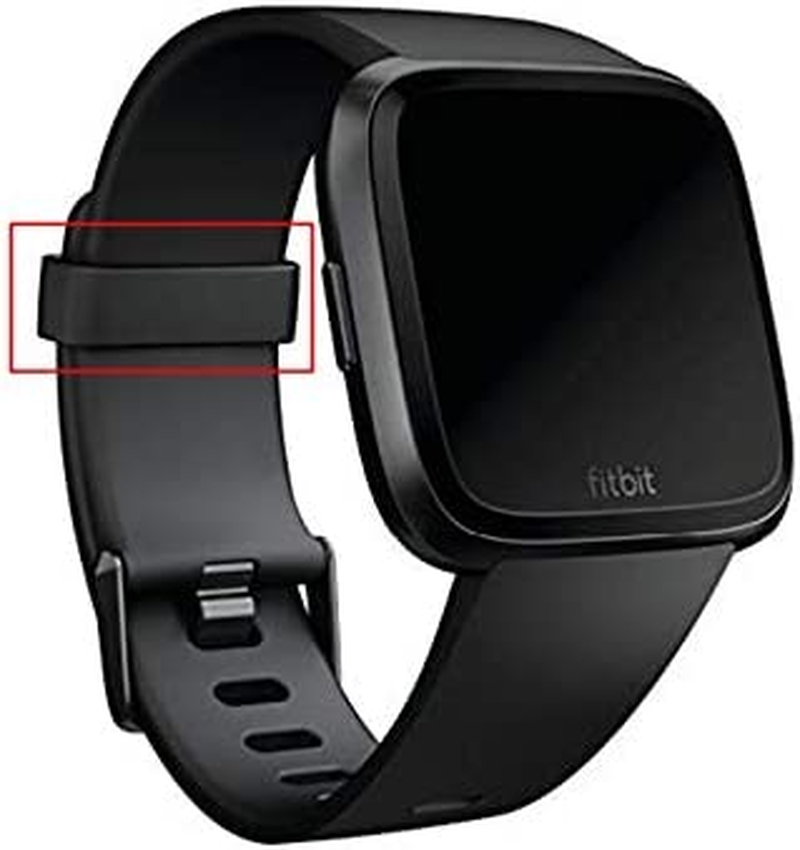 Replacement Fastener Rings for Fitbit Versa Bands(Pack of 10) Security Loop Holder Keeper Retainer Wave Fixed Non-Slip Silicon Fastener Ring Connector Loops for Fitbit Versa Smartwatch,Black image number 6