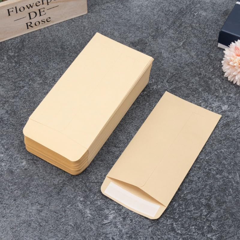 Kraft Paper Coin Envelopes, Self-Adhesive, 100 Pack, Small Size for Seeds and Stamps image number 3
