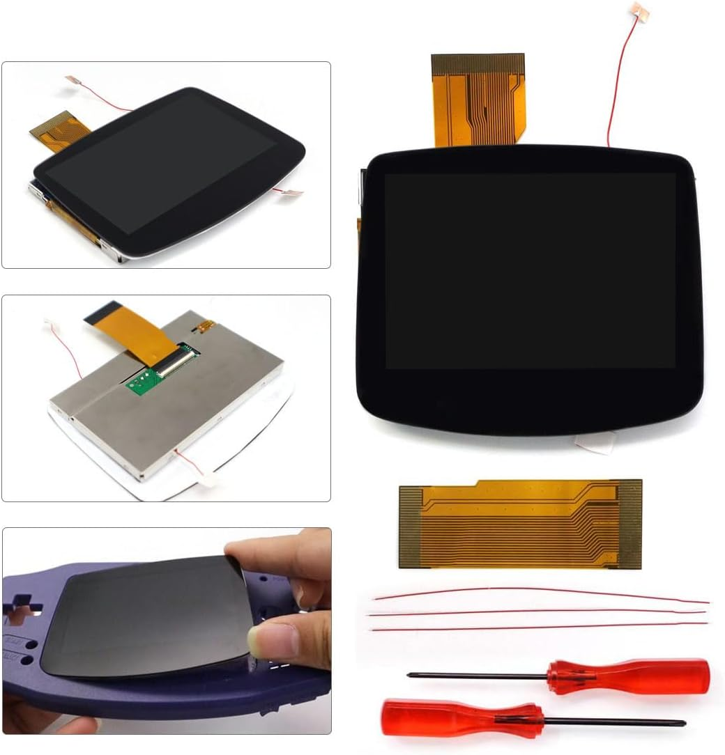 HISPEEDIDO V5 Screen Backlight Backlit LCD Replacement Mod Kits, Touch Control High Brightness IPS for GBA Game Boy Advance NO NEED CUT Shell Case Easy Installation