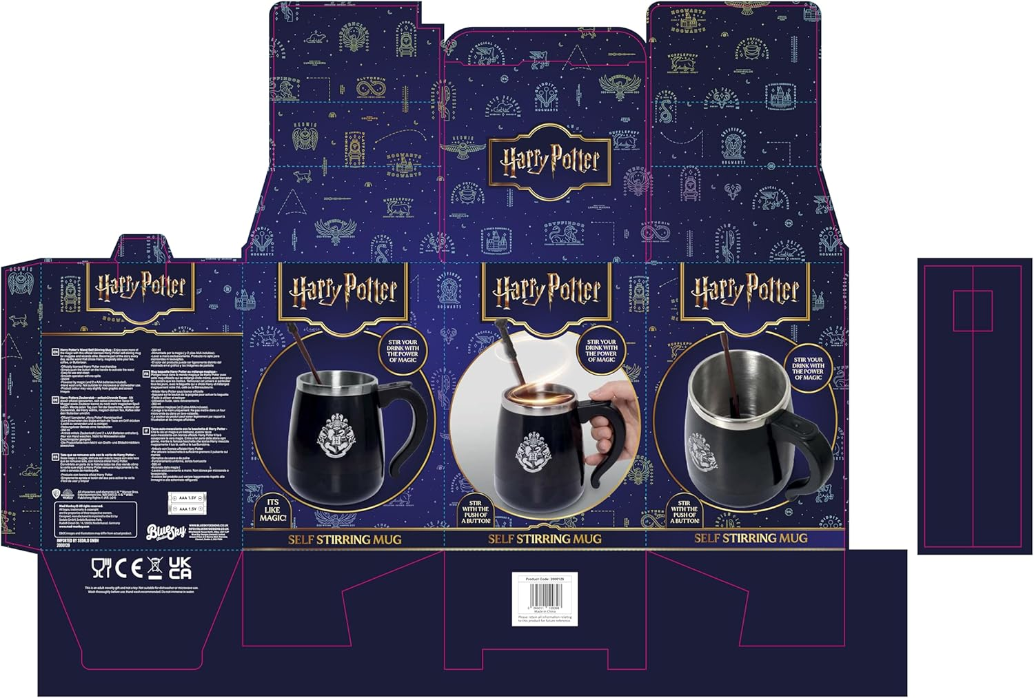 Harry Potter Mug with Magic Wand, Self-Stirring Mug, a Must for Muggles & Magicians, 350 Ml, Harry Potter Coffee Mug, Self-Stirring image number 3