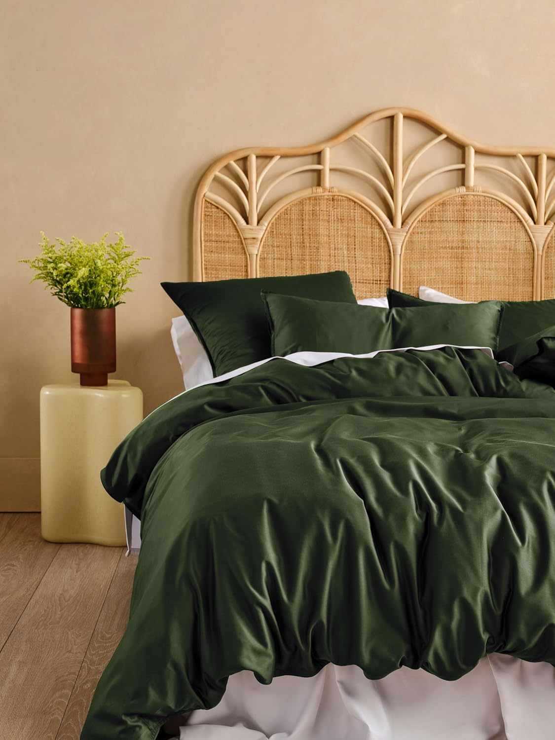 Linen House Haven Quilt Cover Set, Pine, Queen Bed Size image number 1