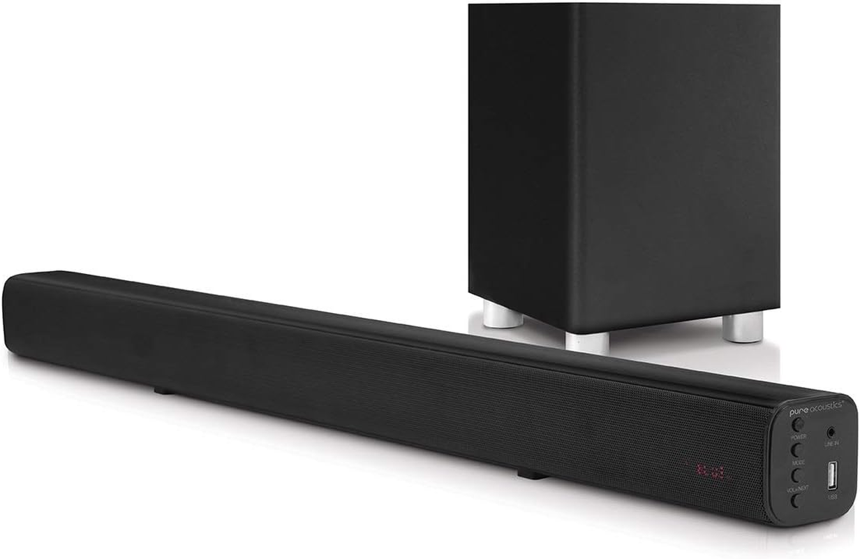 Pure Acoustics SBW-175 2.1Ch Bluetooth Sound-Bar W/Wireless Subwoofer/Fm Radio image number 6