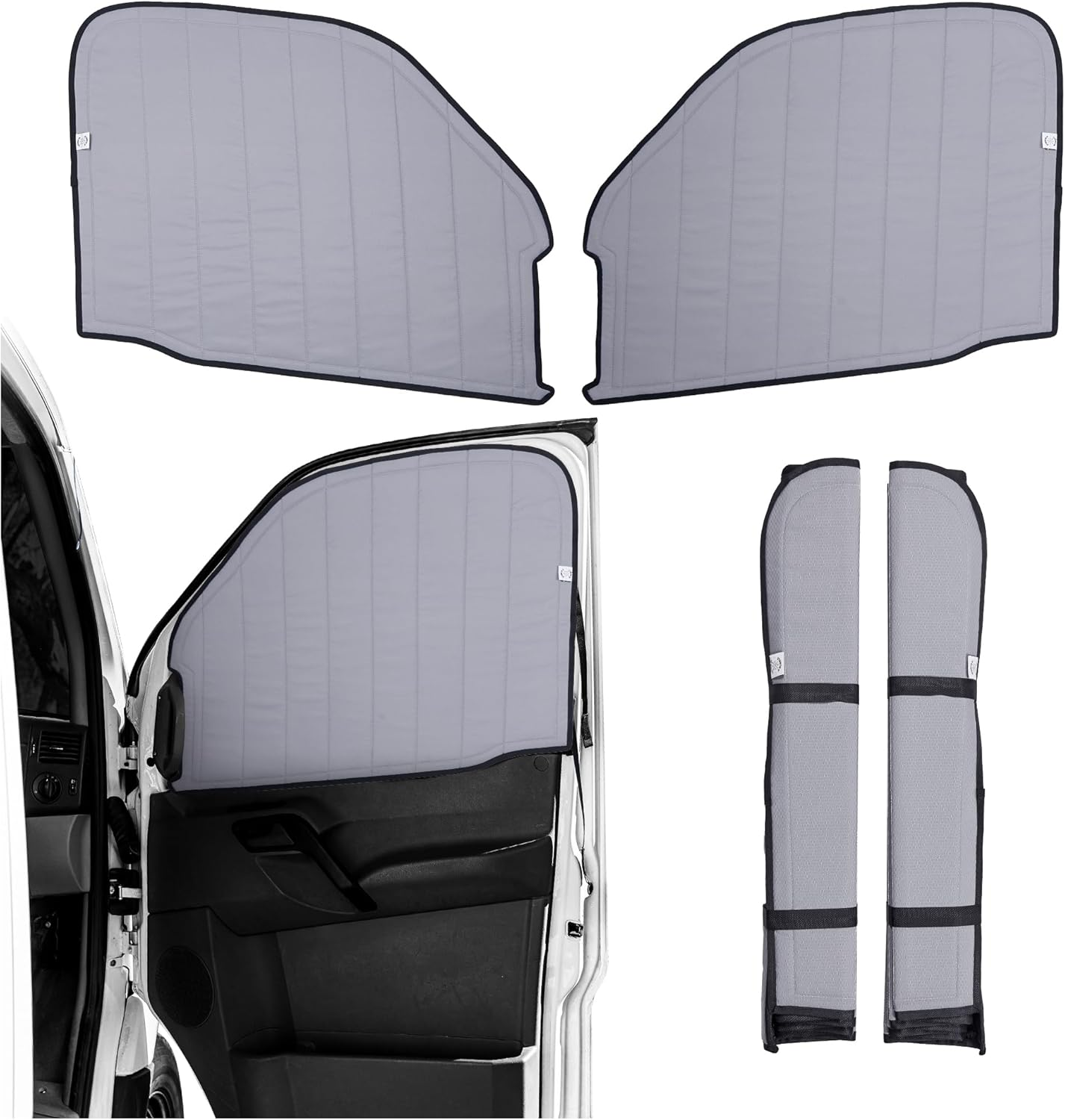 Living in a Bubble Insulated Blackout Window Covers for Mercedes Benz Sprinter Van (Driver/Passenger Door 2007-2018)