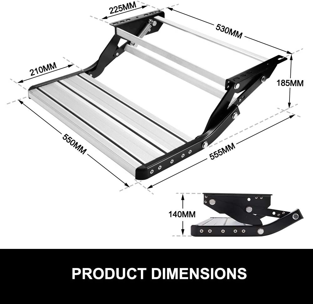 SAN HIMA Caravan Pull Out Single Aluminum Step - 200KG Capacity - RV Parts and Accessories image number 5