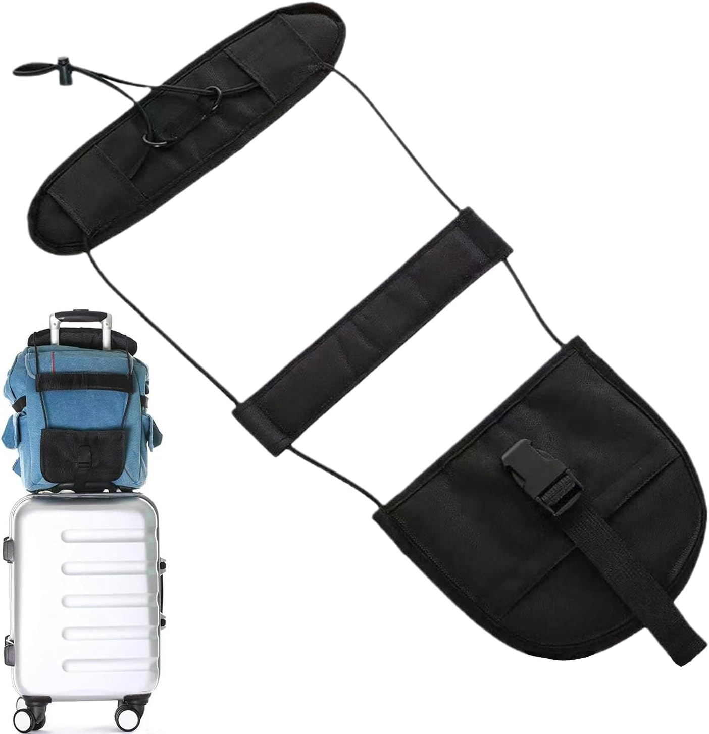 Luggage Strap for Carry on Bag,Adjustable Elastic Suitcase Strap | Home Daily Supplies for Travel Duffle Outdoor Gear Seat Backpack Carry Tote Car Case Cruise Shoulder image number 5