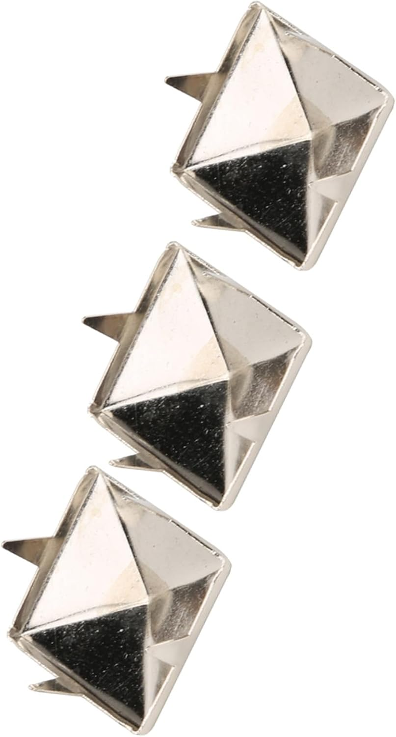 100Pcs 100Mm-15Mm Four Jaw Rivets Spikes Studs Metal Punk Spikes Spots Square Pyramid Studs for Punk Craft Leather Clothing Shoes Decoration (10MM) image number 6