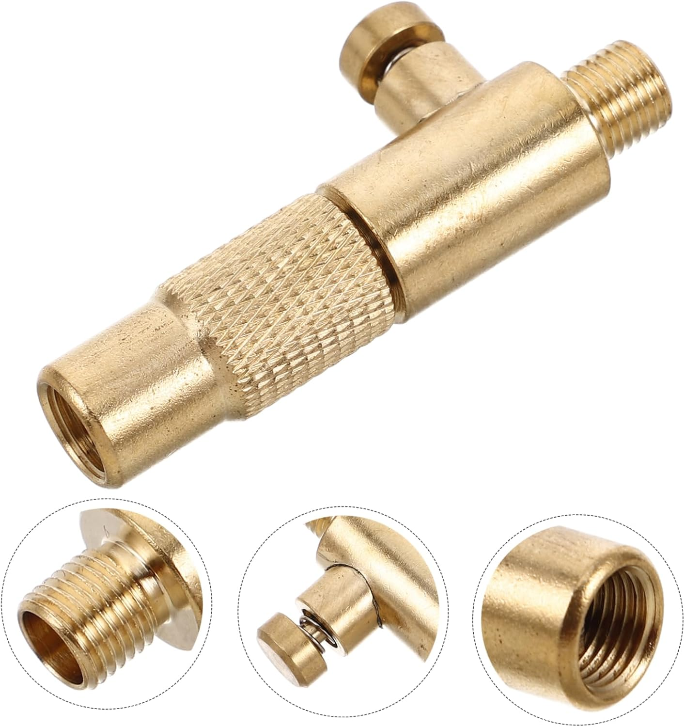 Outanaya Car Air Pump Connector Threaded Valve Adapter Quick Connect Fittings Portable Air Compressor Accessory for Car Tires and Bike Wheels Replacement image number 3