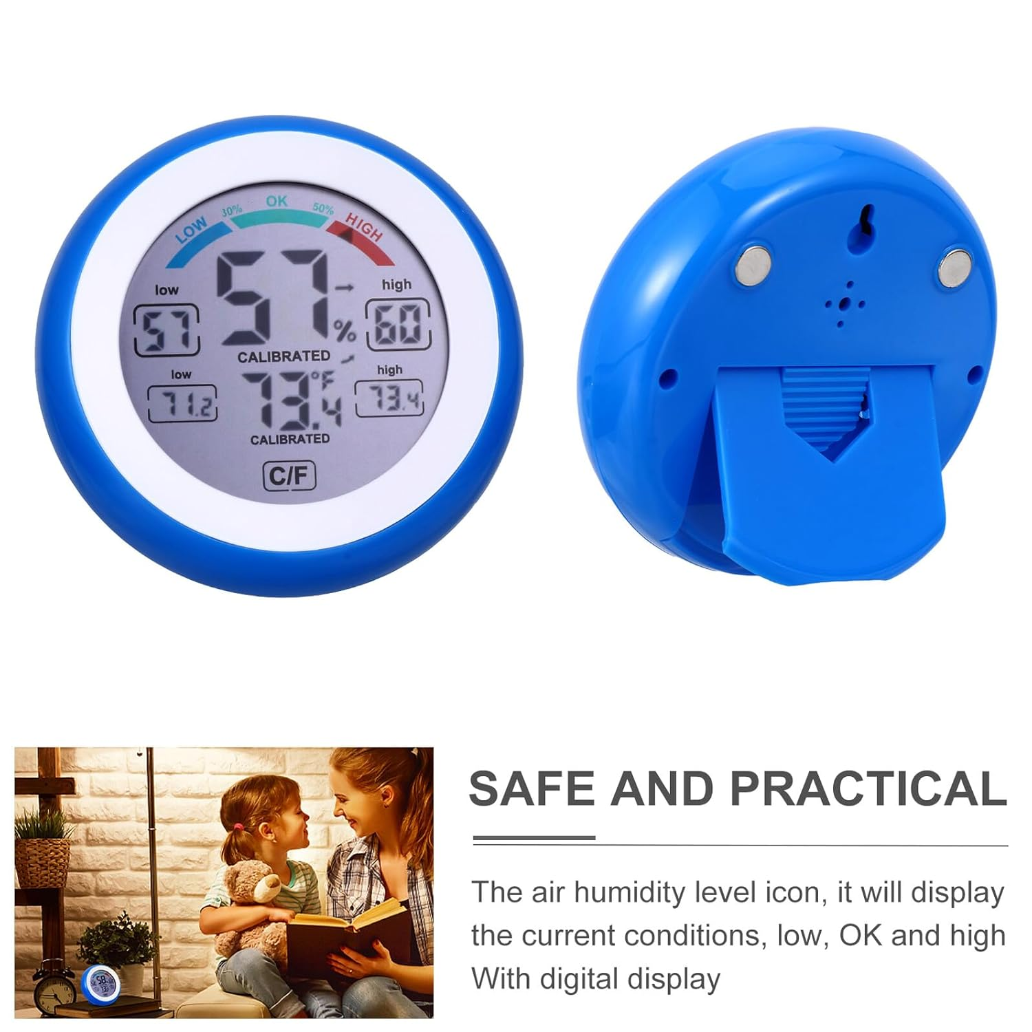 Outanaya Multi-Functional Digital Hygrometer and Indoor Thermometer with Touchscreen High Precision Temperature and Humidity Monitor Celsius Fahrenheit Switchable Comfort Level Display For image number 3