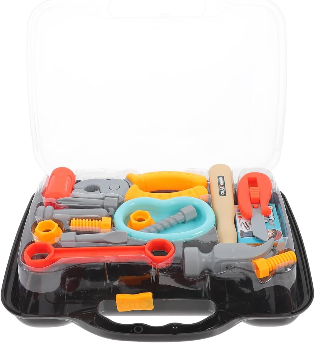 Vaguelly Toddler Tool Set - Montessori Screwdriver Kit for Kids, Pretend Play Repair Toolbox with Assorted Plastic Tools, Portable Design for Easy Keeping and Carrying, Educational Toy for Kids image number 6