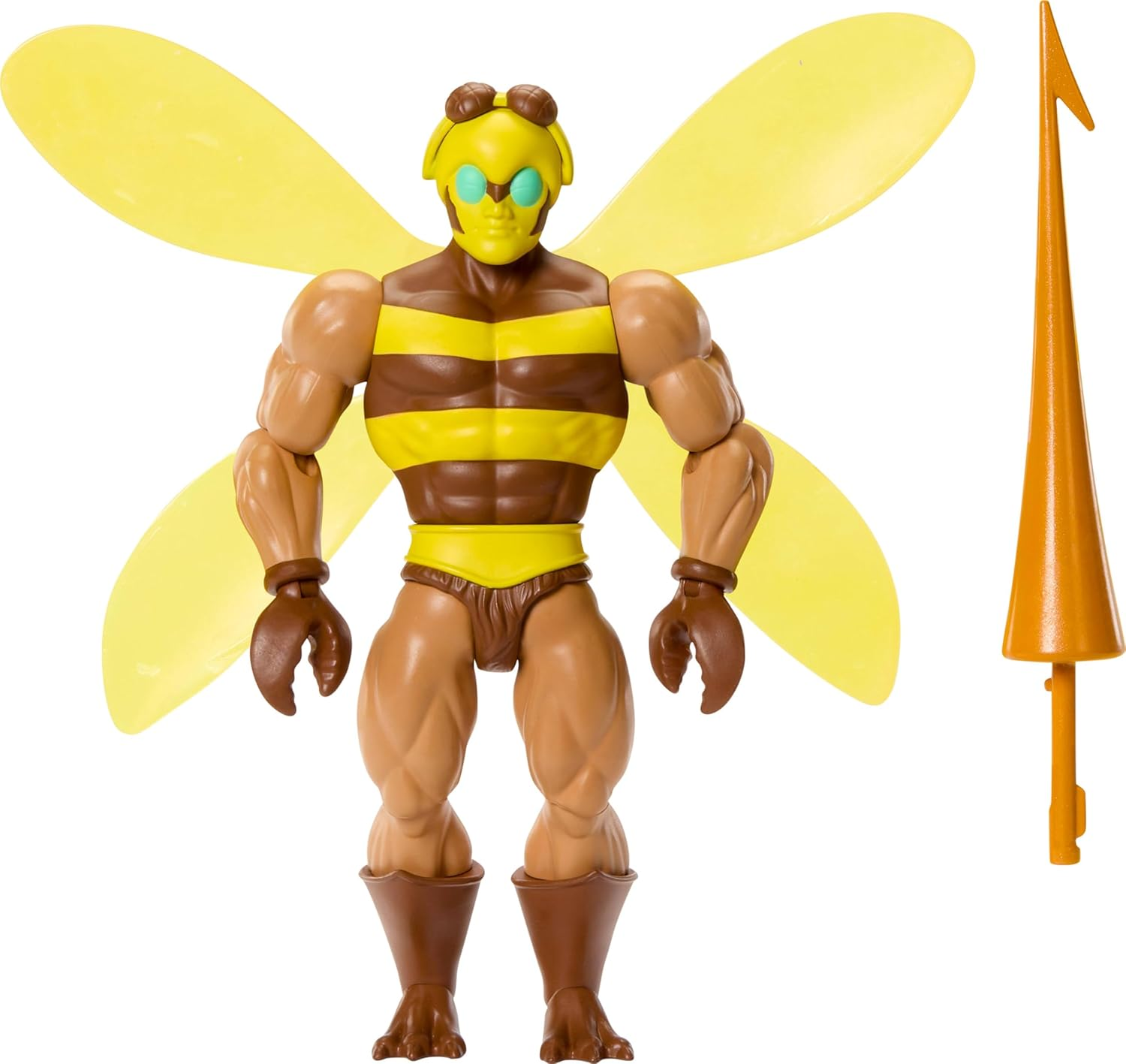 Masters of the Universe Origins Action Figure Buzz-Off Cartoon Collection, 5.5-Inch 1980S TV Bee Leader Winged & Goggled with Javelin image number 3